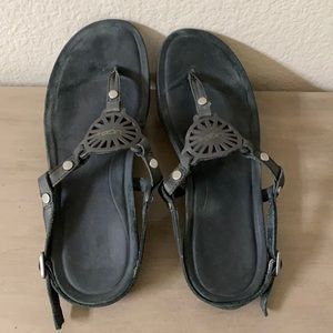 Ugg sandals, black, adjustable straps, Sz. 8.5